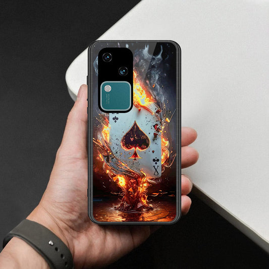 Vivo S18 Cover - Ace of Fire Rising Star Design - HQ Ultra Shine Premium Infinity Glass Soft Silicon Borders Case