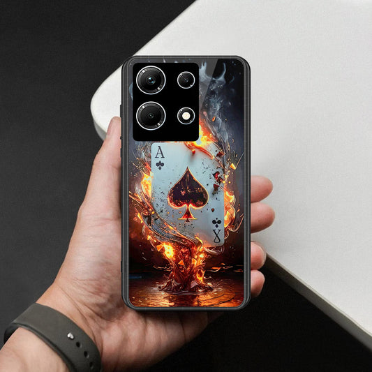 Infinix Note 30 Cover - Ace of Fire Rising Star Design - HQ Ultra Shine Premium Infinity Glass Soft Silicon Borders Case