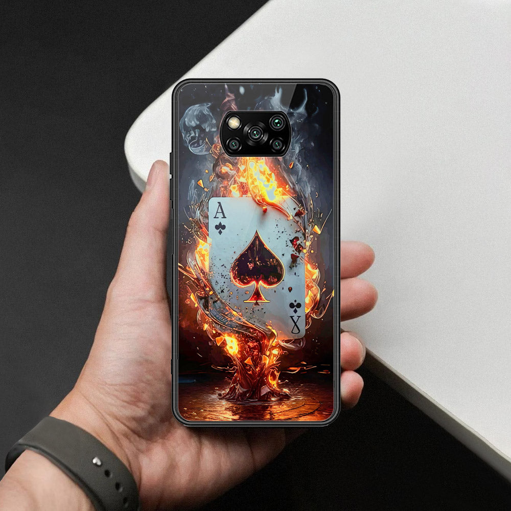 Xiaomi Poco X3 Cover - Ace of Fire Rising Star Design - HQ Ultra Shine Premium Infinity Glass Soft Silicon Borders Case