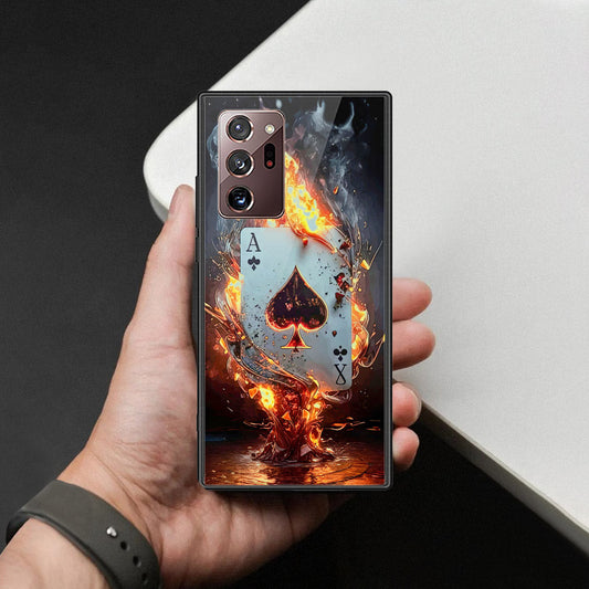 Samsung Galaxy Note 20 Ultra Cover - Ace of Fire Rising Star Design - HQ Ultra Shine Premium Infinity Glass Soft Silicon Borders Case