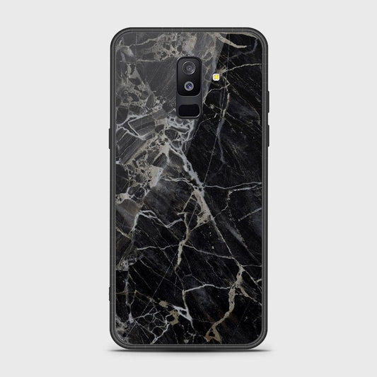 Samsung Galaxy A6 Plus 2018 Cover- Black Marble Series - HQ Ultra Shine Premium Infinity Glass Soft Silicon Borders Case (Fast Delivery)