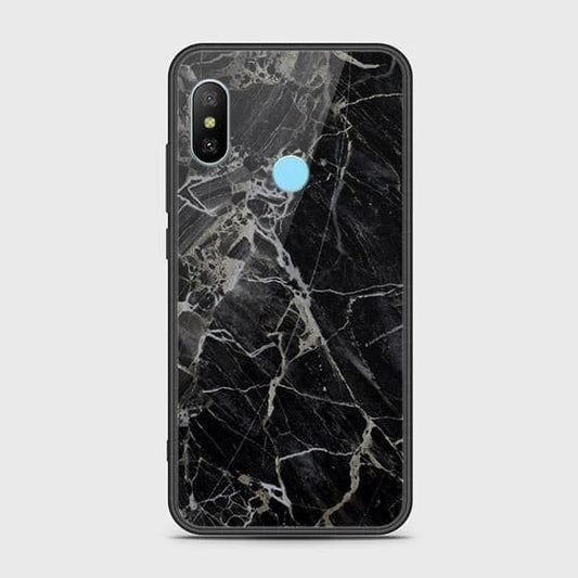 Xiaomi Redmi Note 6 Cover - Black Marble Series - HQ Ultra Shine Premium Infinity Glass Soft Silicon Borders Case