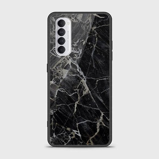 Oppo Reno 4 Pro Cover - Design 39 - Black Marble Series - HQ Ultra Shine Premium Infinity Glass Soft Silicon Borders Case (Fast Delivery)