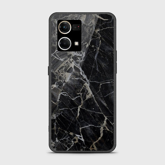 Oppo Reno 7 4G Cover - Black Marble Series - HQ Ultra Shine Premium Infinity Glass Soft Silicon Borders Case SuccessActive