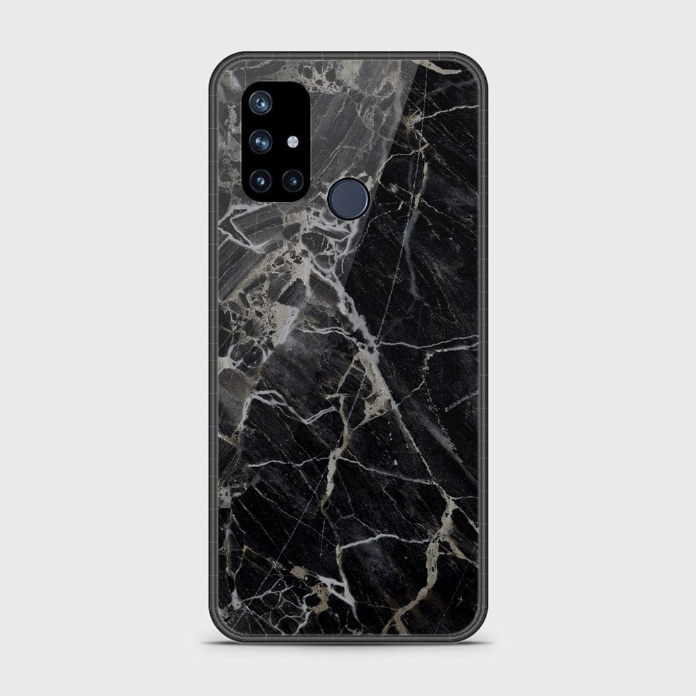 OnePlus Nord N10 5G Cover- Black Marble Series - ( D9 ) HQ Ultra Shine Premium Infinity Glass Soft Silicon Borders Case ( Fast Delivery )
