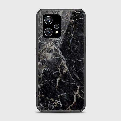 Realme 9 4G Cover- Black Marble Series - HQ Ultra Shine Premium Infinity Glass Soft Silicon Borders Case ( Fast Delivery )