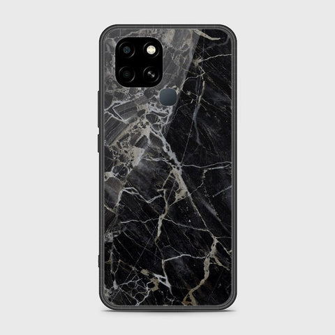 Infinix Smart 6 HD Cover- Black Marble Series - HQ Ultra Shine Premium Infinity Glass Soft Silicon Borders Case
