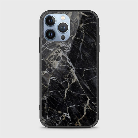 iPhone 14 Pro Max Cover- Black Marble Series - HQ Ultra Shine Premium Infinity Glass Soft Silicon Borders Case (Fast Delivery)