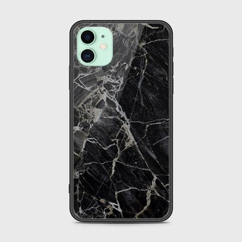 iPhone 11 Cover - Black Marble Series - D20 - HQ Ultra Shine Premium Infinity Glass Soft Silicon Borders Case ( Fast Delivery )