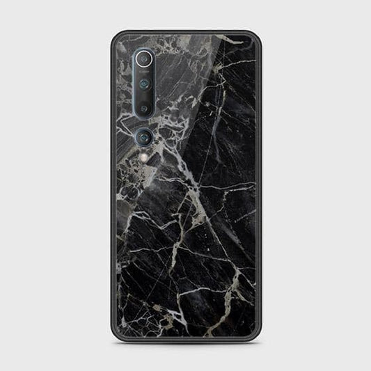 Xiaomi Mi 10 Cover - Black Marble Series - HQ Ultra Shine Premium Infinity Glass Soft Silicon Borders Case (Fast Delivery)