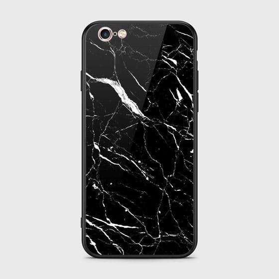 iPhone 6S / 6 Cover - Black Marble Series - D39 - HQ Ultra Shine Premium Infinity Glass Soft Silicon Borders Case ( Fast Delivery )