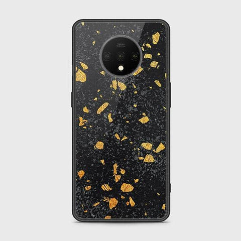 OnePlus 7T Cover - Black Marble Series - HQ Ultra Shine Premium Infinity Glass Soft Silicon Borders Case (Fast Delivery)