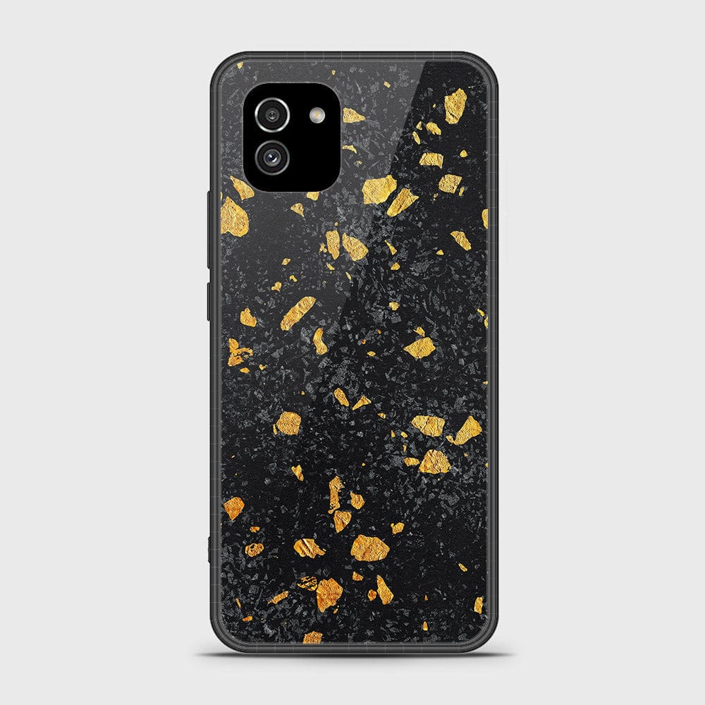 Samsung Galaxy A03 Cover- Black Marble Series - HQ Ultra Shine Premium Infinity Glass Soft Silicon Borders Case (Fast Delivery)