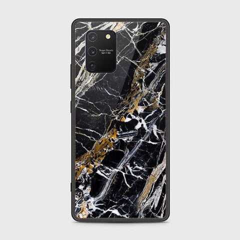 Samsung Galaxy M80s Cover - Black Marble Series - HQ Ultra Shine Premium Infinity Glass Soft Silicon Borders Case