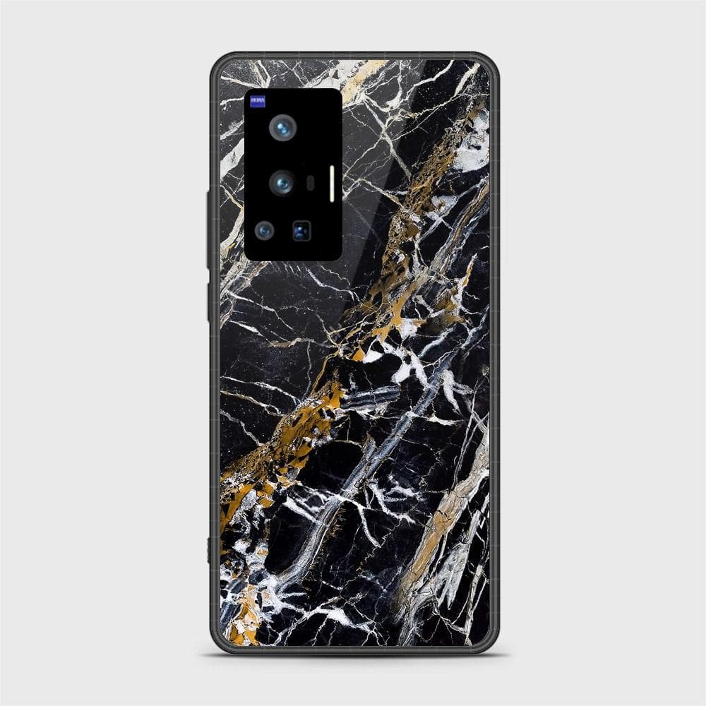 Vivo X70 Pro Cover - Black Marble Series - D8 - HQ Ultra Shine Premium Infinity Glass Soft Silicon Borders Case ( Fast Delivery )