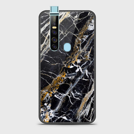 Tecno Camon 15 Premier Cover- Black Marble Series - HQ Ultra Shine Premium Infinity Glass Soft Silicon Borders Case (Fast Delivery)