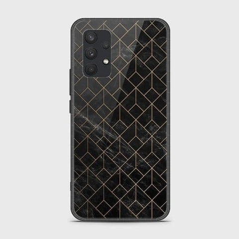 Samsung Galaxy A32 4G Cover - Black Marble Series - D49 - HQ Ultra Shine Premium Infinity Glass Soft Silicon Borders Case Success Active  ( Fast Delivery )