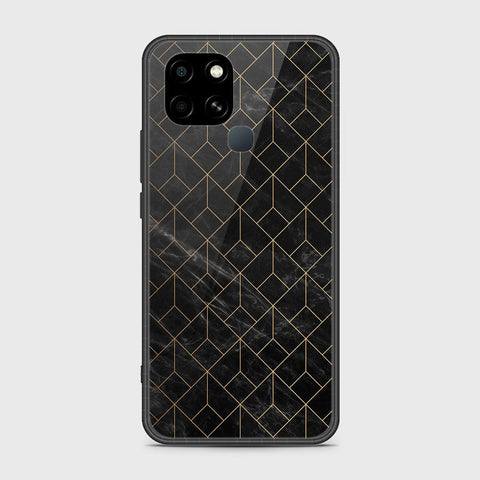 Infinix Smart 6 HD Cover- Black Marble Series - HQ Ultra Shine Premium Infinity Glass Soft Silicon Borders Case