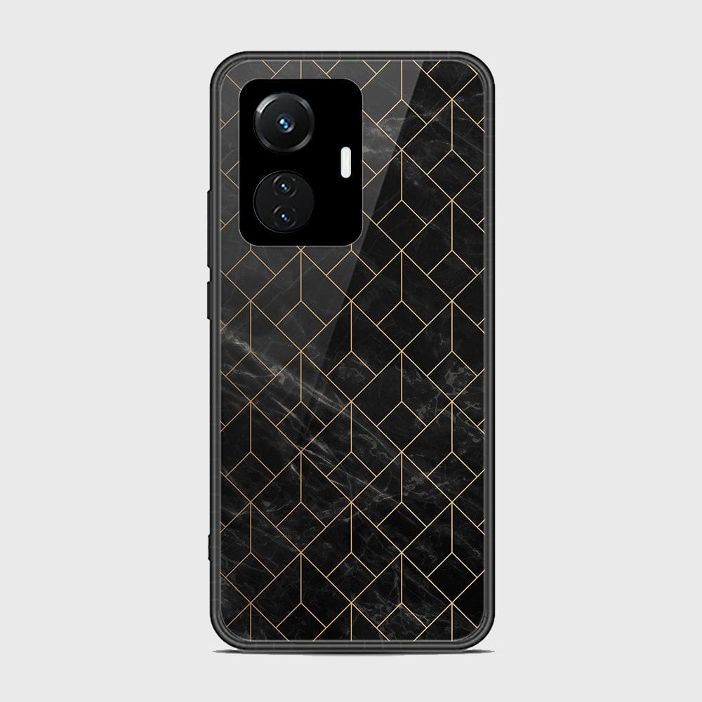 Vivo Y55 4G Cover- Black Marble Series - HQ Ultra Shine Premium Infinity Glass Soft Silicon Borders Case (Fast Delivery)