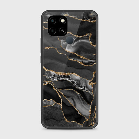 Infinix Smart 6 HD Cover- Black Marble Series - HQ Ultra Shine Premium Infinity Glass Soft Silicon Borders Case