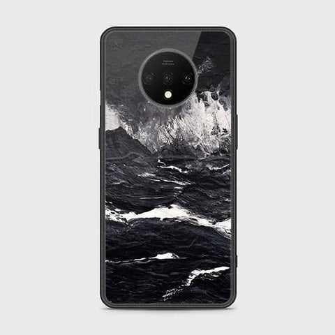 OnePlus 7T Cover - Black Marble Series - HQ Ultra Shine Premium Infinity Glass Soft Silicon Borders Case (Fast Delivery)