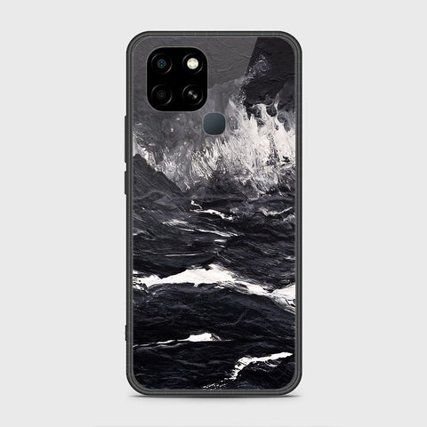 Infinix Smart 6 HD Cover- Black Marble Series - HQ Ultra Shine Premium Infinity Glass Soft Silicon Borders Case