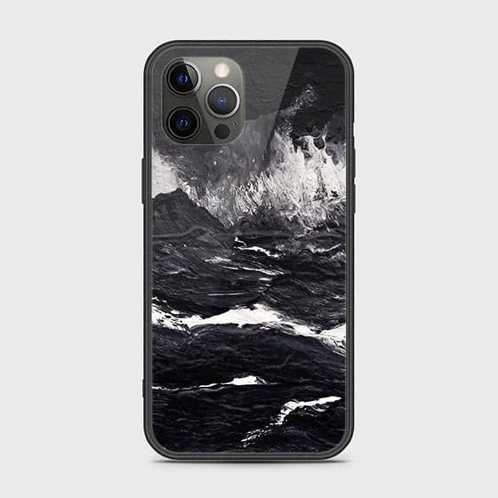 iPhone 12 Pro Max Cover - Black Marble Series - HQ Ultra Shine Premium Infinity Glass Soft Silicon Borders Case(Fast Delivery)