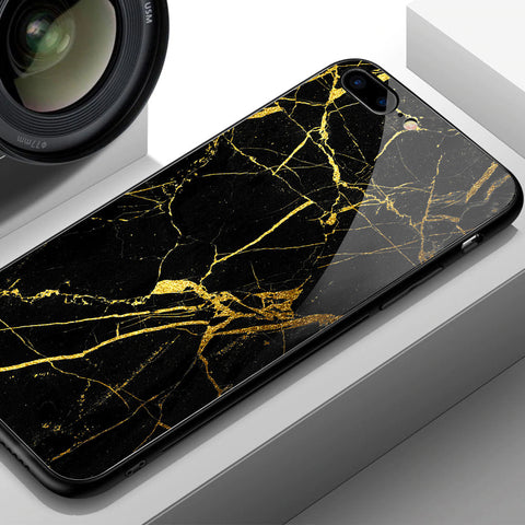 Infinix Hot 8 Cover - Black Marble Series  - HQ Ultra Shine Premium Infinity Glass Soft Silicon Borders Case