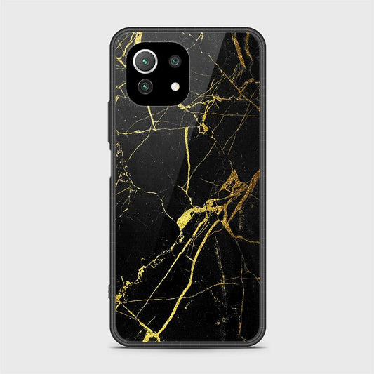Xiaomi Mi 11 Lite Cover - Black Marble Series - D320 - HQ Ultra Shine Premium Infinity Glass Soft Silicon Borders Case ( Fast Delivey )