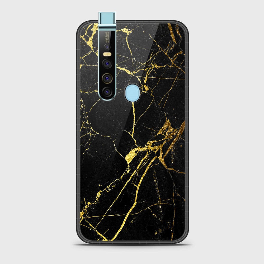 Tecno Camon 15 Premier Cover- Black Marble Series - HQ Ultra Shine Premium Infinity Glass Soft Silicon Borders Case (Fast Delivery)