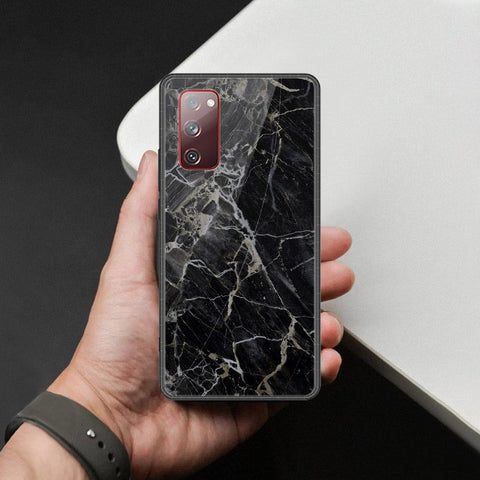 Samsung Galaxy S20 FE Cover - Black Marble Series  - HQ Ultra Shine Premium Infinity Glass Soft Silicon Borders Case
