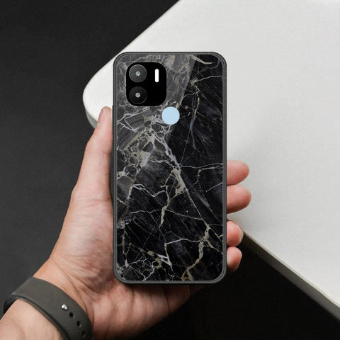 Xiaomi Poco C50 Cover - Black Marble Series  - HQ Ultra Shine Premium Infinity Glass Soft Silicon Borders Case