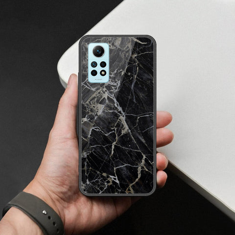 Xiaomi Redmi Note 12 Pro 4G Cover - Black Marble Series  - HQ Ultra Shine Premium Infinity Glass Soft Silicon Borders Case