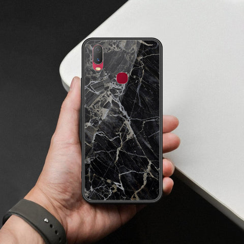 Vivo Y11 2019 Cover - Black Marble Series  - HQ Ultra Shine Premium Infinity Glass Soft Silicon Borders Case
