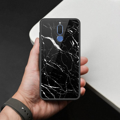Huawei Mate 10 Lite Cover - Black Marble Series  - HQ Ultra Shine Premium Infinity Glass Soft Silicon Borders Case