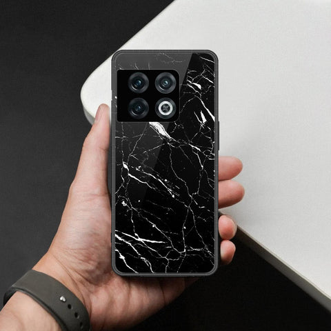 OnePlus 10 Pro Cover - Black Marble Series  - HQ Ultra Shine Premium Infinity Glass Soft Silicon Borders Case