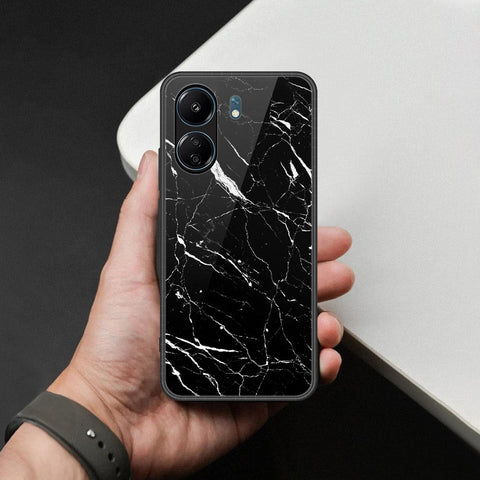 Xiaomi Redmi 13C Cover - Black Marble Series  - HQ Ultra Shine Premium Infinity Glass Soft Silicon Borders Case