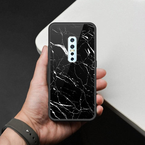 Vivo V17 Pro Cover - Black Marble Series  - HQ Ultra Shine Premium Infinity Glass Soft Silicon Borders Case