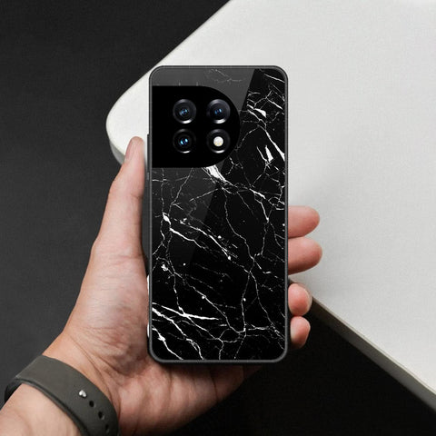 OnePlus Ace 2 Pro Cover - Black Marble Series  - HQ Ultra Shine Premium Infinity Glass Soft Silicon Borders Case