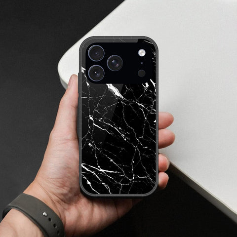 iPhone 17 Pro - Black Marble Series  - HQ Ultra Shine Premium Infinity Glass Soft Silicon Borders Case