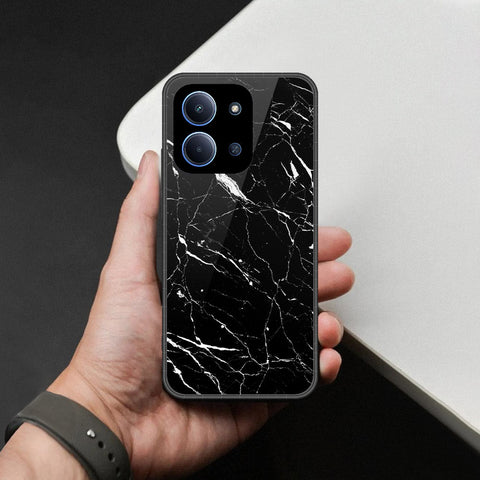 Xiaomi Poco C85 4G - Black Marble Series  - HQ Ultra Shine Premium Infinity Glass Soft Silicon Borders Case