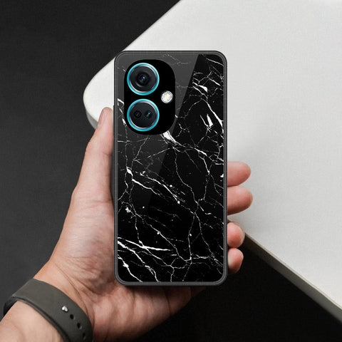 Oppo K11 Cover - Black Marble Series  - HQ Ultra Shine Premium Infinity Glass Soft Silicon Borders Case