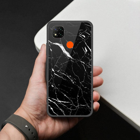 Xiaomi Poco C31 Cover - Black Marble Series  - HQ Ultra Shine Premium Infinity Glass Soft Silicon Borders Case