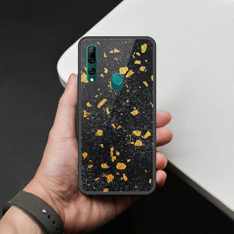 Huawei Y9 Prime 2019 Cover - Black Marble Series  - HQ Ultra Shine Premium Infinity Glass Soft Silicon Borders Case