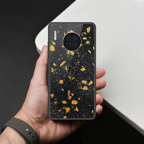 Huawei Mate 30 Cover - Black Marble Series  - HQ Ultra Shine Premium Infinity Glass Soft Silicon Borders Case