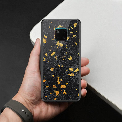 Huawei Mate 20 Pro Cover - Black Marble Series  - HQ Ultra Shine Premium Infinity Glass Soft Silicon Borders Case