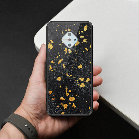 Vivo S1 Pro Cover - Black Marble Series  - HQ Ultra Shine Premium Infinity Glass Soft Silicon Borders Case