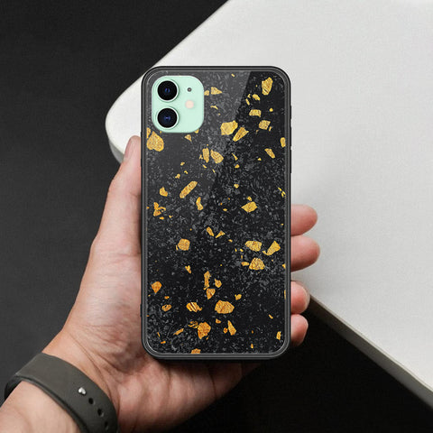 iPhone 11 - Black Marble Series  - HQ Ultra Shine Premium Infinity Glass Soft Silicon Borders Case