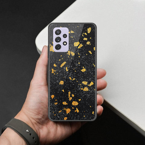 Samsung Galaxy A72 Cover - Black Marble Series  - HQ Ultra Shine Premium Infinity Glass Soft Silicon Borders Case