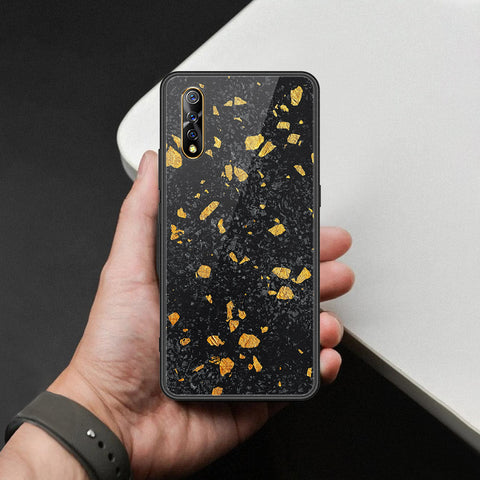vivo Z5 Cover - Black Marble Series  - HQ Ultra Shine Premium Infinity Glass Soft Silicon Borders Case